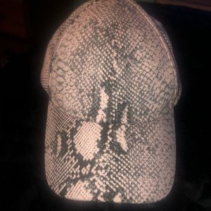 Pink snakeskin pattern hat